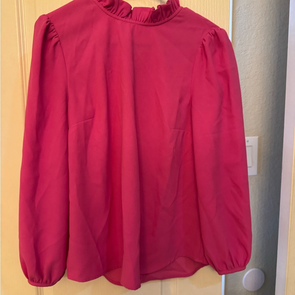 J. Crew Vibrant Pink Blouse